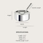 ALL-CLAD Saucepan with Lid Flared Edge - d3 Tri-ply Stainless, 3Qt 