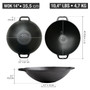 VICTORIA Wok with Loop Handles - Cast Iron, 14-in 