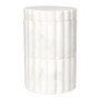 NOW DESIGNS Salt Cellar - Fluted Marble, White 