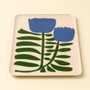 INDABA Tulips Decorative Iron Enamelled Tray, 8.5 x 5.5-in 
