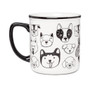 ABBOTT Simple Dog Faces Mug B&W - Stoneware, 14oz 