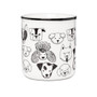 ABBOTT Simple Dog Faces Mug B&W - Stoneware, 14oz 
