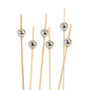 ABBOTT Cocktail Ball Picks - Metallic Silver 4.5-in, 100 Pieces 