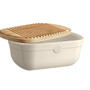 EMILE HENRY Bread Box - With cutting board, Argile 