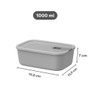 MEPAL EasyClip 2.0 Rectangular Storage Box - 1000ml, Nordic White 