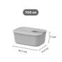 MEPAL EasyClip 2.0 Rectangular Storage Box - 700ml, Nordic White 