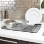 UMBRA UDry Mini Dish Drying Rack with Mat, Charcoal 