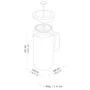 AARKE French Double Wall Coffee Press - Polished Stainless Steel, 1L 