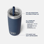YETI Rambler Jr. 295 ml Tumbler - Silicone Straw Lid, Pace Purple 