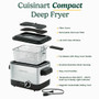 Compact Deep Fryer 1000 Watts - Brushed Stainless, 1.1L