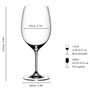 RIEDEL WINE GLASSES Vinum - Cabernet Sauvignon + Merlot Wine Glasses, Box of 2 