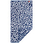 White, Navy - Wild Leopard Bath Towel, 30 x 60-in