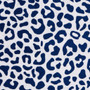 White, Navy - Wild Leopard Bath Towel, 30 x 60-in