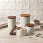 White Storage Canister - Stoneware, 0.77L