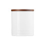 White Storage Canister - Stoneware, 1.1L