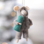 INDABA Felt Mouse Holiday Ornament - Athleisure Alex 
