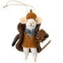 INDABA Felt Mouse Holiday Ornament - Dapper Declan 