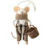 INDABA Felt Mouse Holiday Ornament - Tartan Tim 
