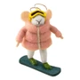 INDABA Felt Mouse Holiday Ornament - Snowboard Sadie 