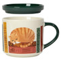 NOW DESIGNS Book Club Mug with Lid - Bone China, 14oz 