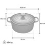 Oyster Round Dutch Oven, 4.2L