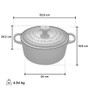 LE CREUSET Flame Round Dutch Oven, 4.2L 