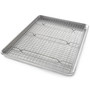 USA PAN Half Sheet Nonstick Cooling Rack and Pan Set 