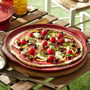 EMILE HENRY Pizza Stone Ribbed - Burgundy, 37cm 