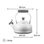 Flame Classic Whistling Kettle, 1.6L