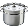 LE CREUSET Stockpot with Pasta Insert - Tri-Ply Stainless Steel, 8.3L 