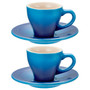 LE CREUSET Blueberry Espresso Cups & Saucers, Set of 2 