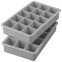 TOVOLO Perfect Cube Ice Trays - Oyster Grey, Set of 2