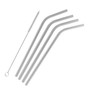 ONYX Stainless Steel Straws with Brush, Set of 4