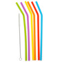 RSVP Silicone Drink Straws + Brush, Set of 6 