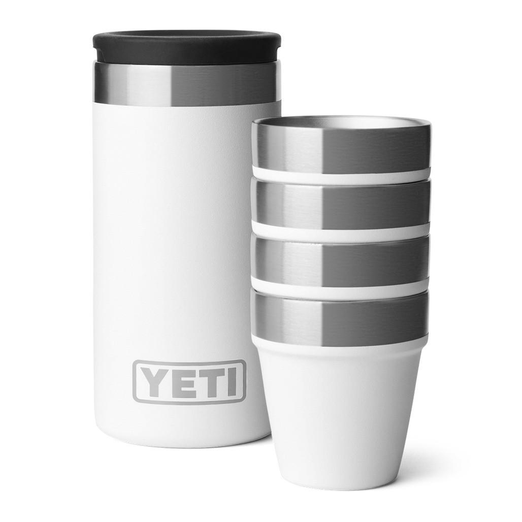 Yeti Shot Glasses Set 4 + Carrying Case, White - The Gourmet Warehouse