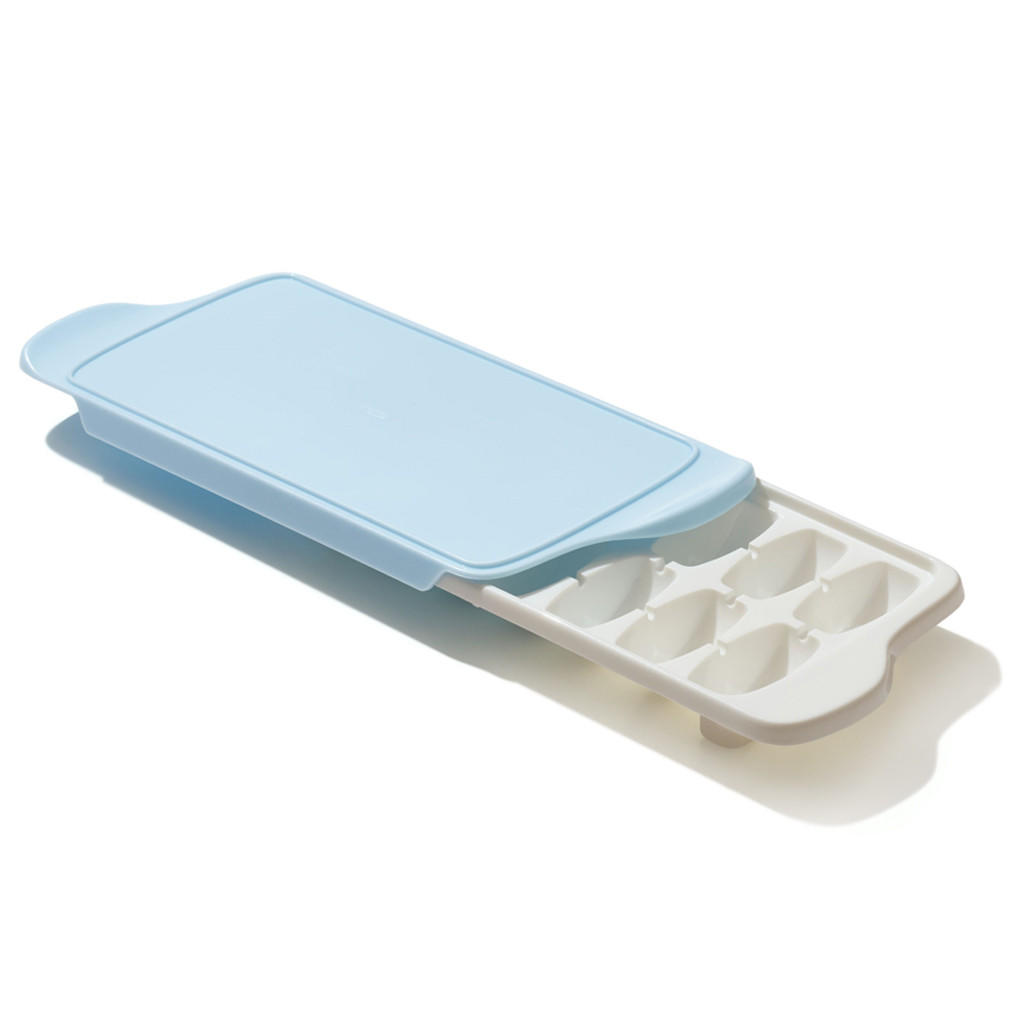 Ice Cube Tray with Cover - Blue - The Gourmet Warehouse
