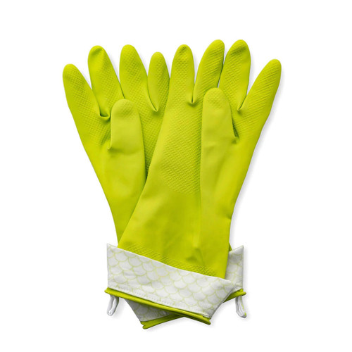 Natural Latex Cleaning Gloves Large, Green The Gourmet Warehouse