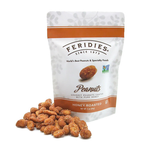 Honey Roasted Peanuts Bag, 3oz The Gourmet Warehouse