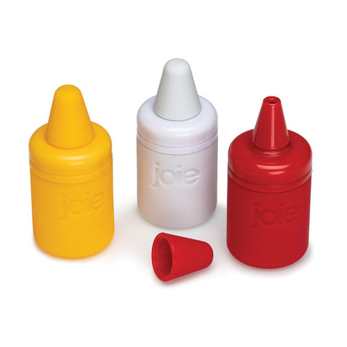 Morrison Mini Condiments Mini Condiment Squeeze Bottles, Set of 3 - The Gourmet Warehouse