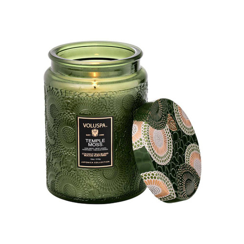 Japonica Large Jar Candle - Temple Moss, 18oz - The Gourmet Warehouse