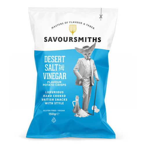 Desert Salt & Vinegar Potato Chips - Hand Cooked, 150g - The Gourmet ...