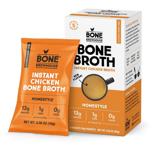 Phoenix Broth Bd Box Instant Bone Broth - Homestyle, Box of 5 Packets - The Gourmet Warehouse