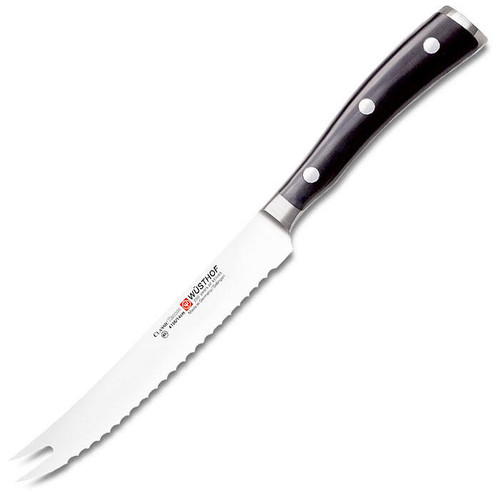 Tomato Serrated Utility Knife Classic Ikon, 5in The Gourmet Warehouse