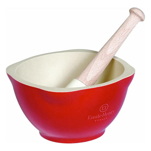 Mortar and Pestle Burgundy, 5.5in The Gourmet Warehouse