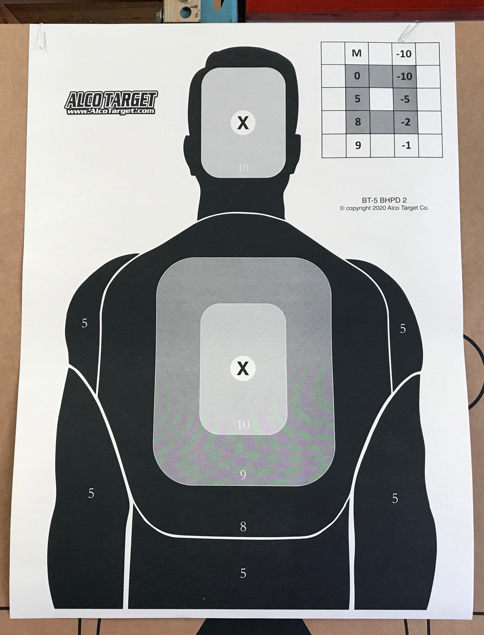 BT-5BHPD2 - RED DOT POLICE TRAINING SILHOUETTE