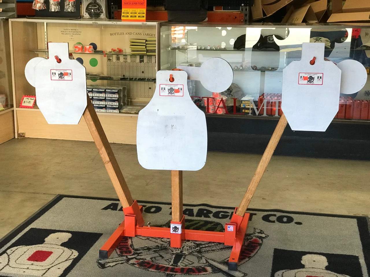 alco-target-3-in-1-wide-angle-adjustable-shooting-target-stand-base-15 lbs 4-stake-holes-hand-built-usa