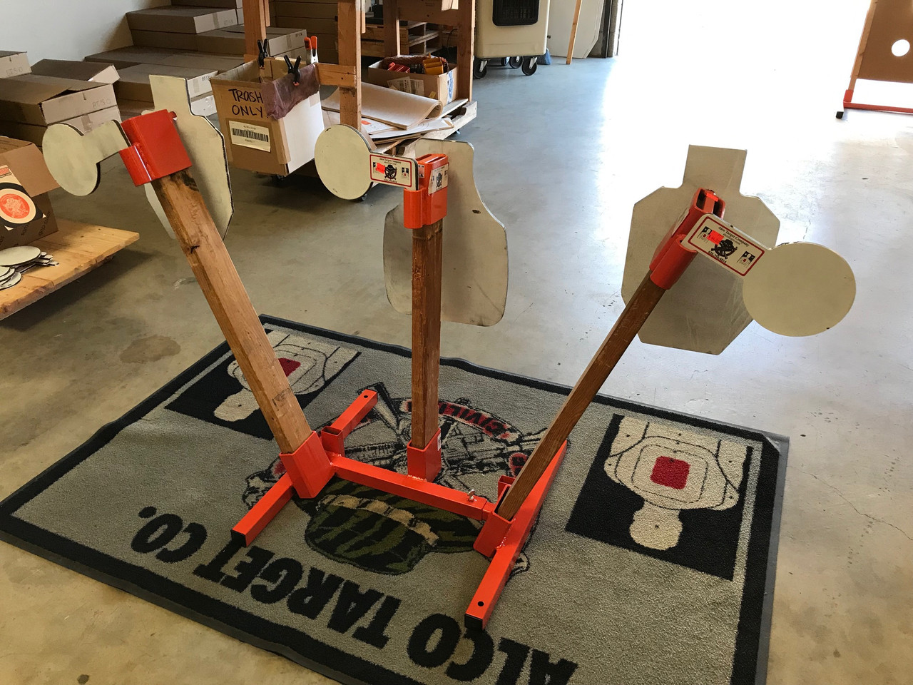 alco-target-3 in 1-wide-angle-adjustable-shooting-target-stand-base-15 lbs 4-stake-holes-hand-built-usa