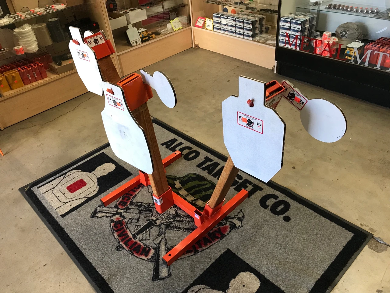 alco-target-3-in-1-wide-angle-adjustable-shooting-target-stand-base-15 lbs 4-stake-holes-hand-built-usa