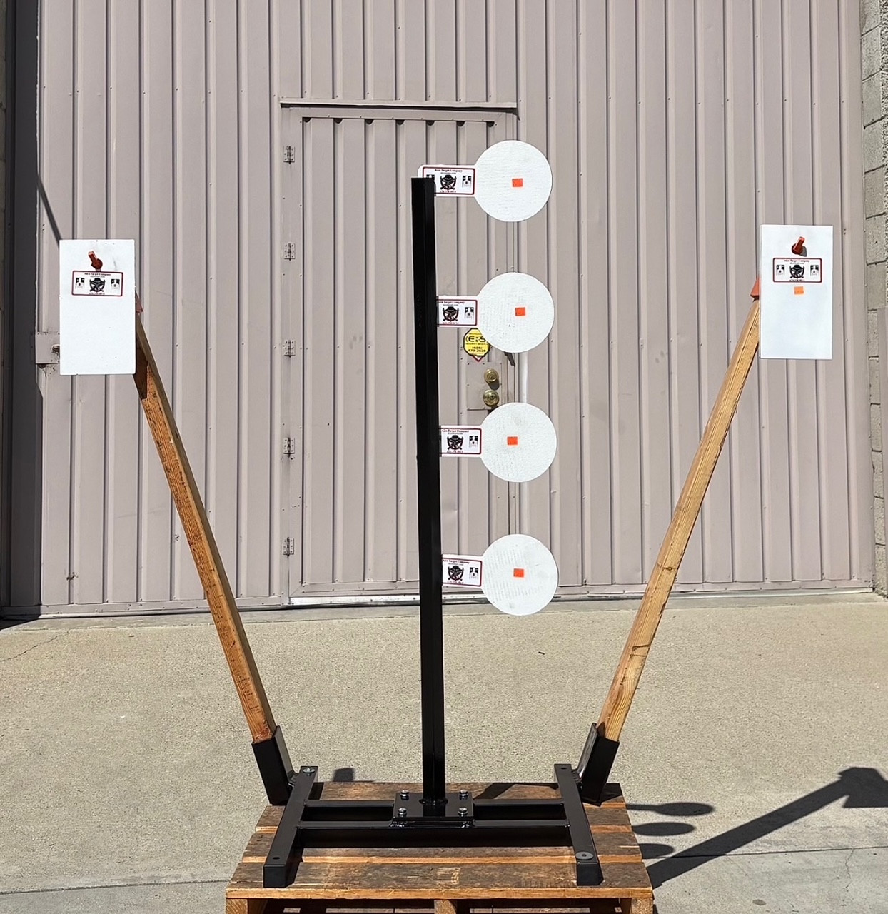 4'-creusabro-8000-steel-dueling-tree-with-4-paddles-2x4-angled-base-easy-setup- hand-built-in-the-usa-$450-shop-alco-target