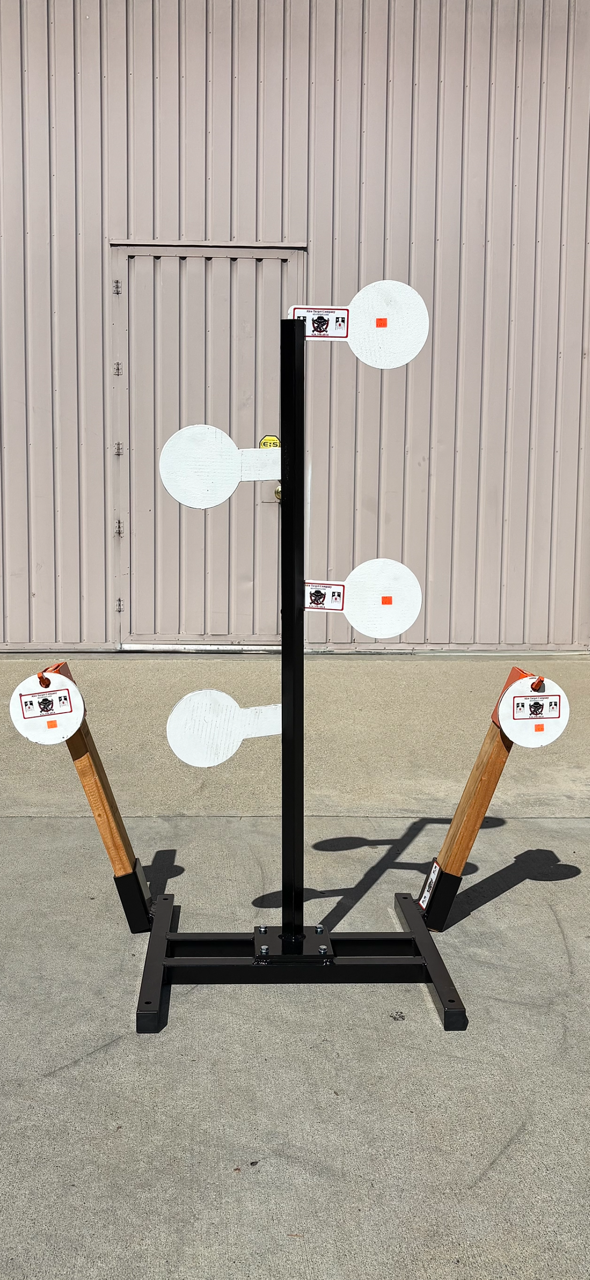 4'-creusabro-8000-steel-dueling-tree-with-4-paddles-2x4-angled-base-easy-setup- hand-built-in-the-usa-$450-shop-alco-target